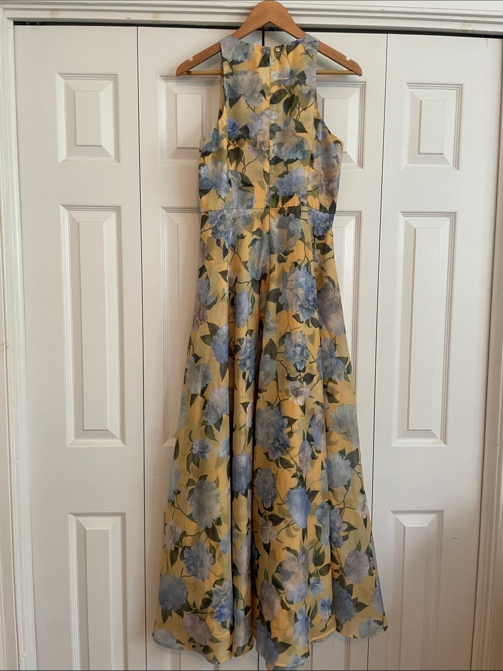 Sachin & Babi Kate Draped Floral Print Organza Gown Dress size 8 - Picture 9 of 15